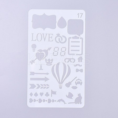 Plastic Reusable Drawing Painting Stencils Templates DIY-G027-G17-1