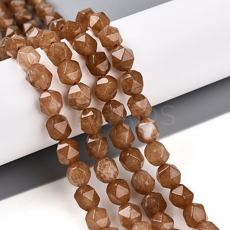 Dyed Natural White Jade Beads Strands G-T139-8mm-46Q-1
