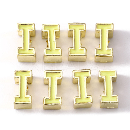 Rack Plating Alloy Enamel Beads X-ENAM-S122-033I-01-NR-1