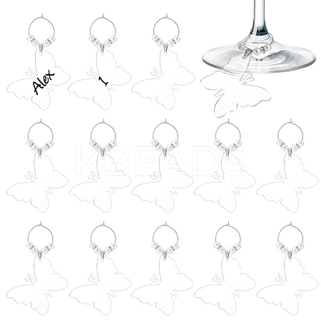 Acrylic Wine Glass Charms AJEW-AB00186-1