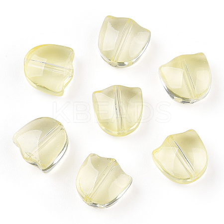 Spray Painted Transparent Glass Beads GLAA-T022-26-A04-1