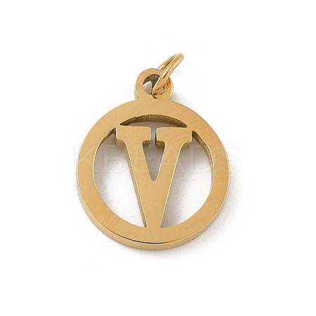 304 Stainless Steel Charms
with Jump Ring STAS-R001-02G-V-1