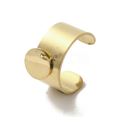 304 Stainless Steel Open Cuff Rings LS-RJEW-K258-03G-1