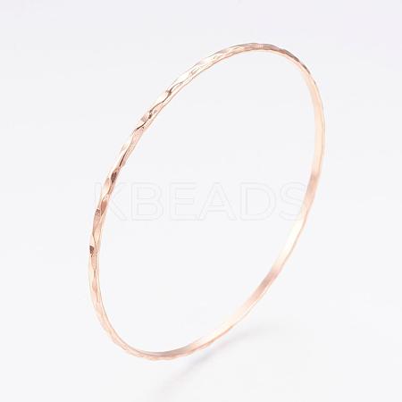 304L Stainless Steel Buddhist Bangles BJEW-G568-15RG-1