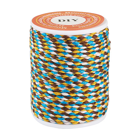 1 Roll Three Color Polycotton Cord Metallic Cord OCOR-TA0002-42A-1