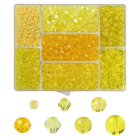 1435Pcs Transparent Glass Beads GLAA-YW0003-87-1