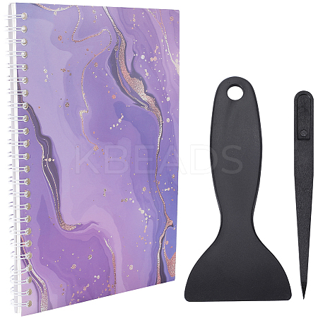 Sticker Collecting Loose-leaf A5 Spiral Bound Notebook AJEW-CP0007-84C-1