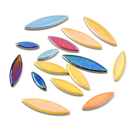 Flat Elongated Leaf Porcelain Mosaic Tiles PR-CBA4734-02A-1