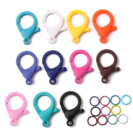 110Pcs 11 Colors Plastic Lobster Claw Clasps FIND-PH0001-49-1