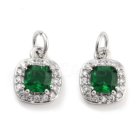 Brass with Cubic Zirconia Pendants KK-P271-33P-1