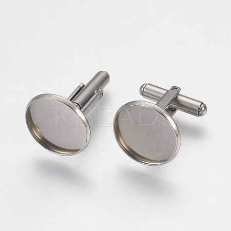 Tarnish Resistant 304 Stainless Steel Cuffinks STAS-G187-23P-20mm-1