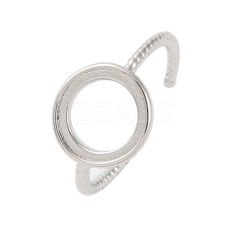 Brass Open Cuff Ring Components KK-U074-08P-1