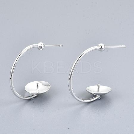 Brass Stud Earring Findings KK-T038-256S-1