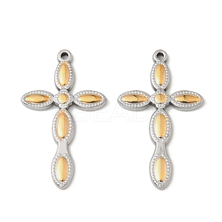 304 Stainless Steel Pendants STAS-T068-75GP-1
