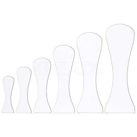 6Pcs 6 Styles Acrylic Clay Wedging Board DIY-FG0008-19-1
