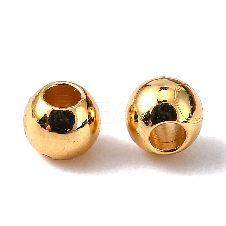 Rack Plating Brass Round Spacer Beads X1-KK-I601-3mm-G-RS-1