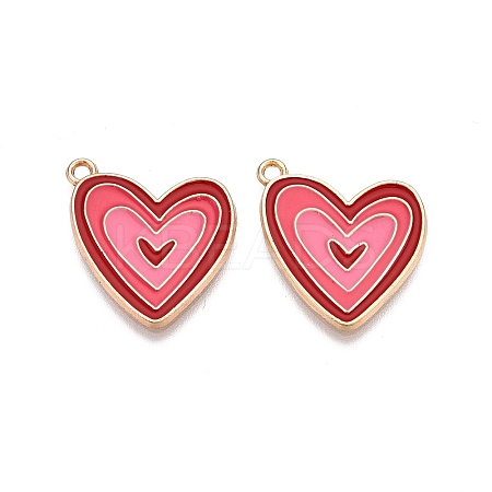 Rack Plating Alloy Enamel Pendants ENAM-N056-432B-1