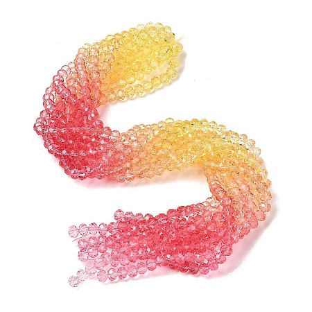 Transparent Painted Glass Beads Strands X1-DGLA-A034-T8mm-A07-1
