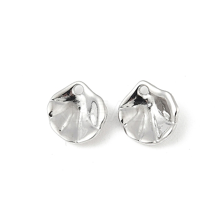 Brass Lotus Leaf Charms KK-V015-19P-1