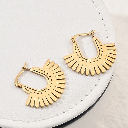 304 Stainless Steel Flower Stud Earrings for Women EJEW-Q009-03A-G-1