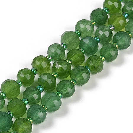 Natural Dyed White Jade Beads Strands G-H057-A22-17-1