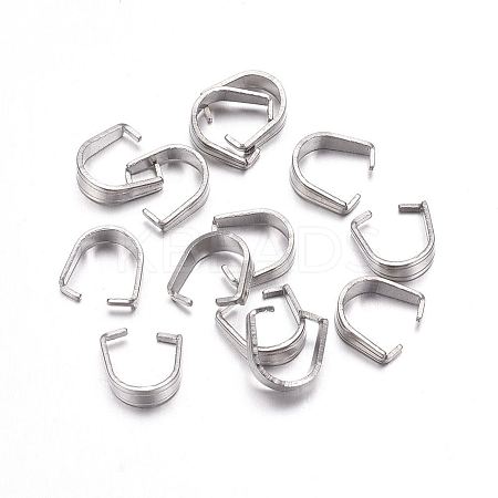 Tarnish Resistant 304 Stainless Steel Snap on Bails LS-STAS-F117-15P-3x8mm-1