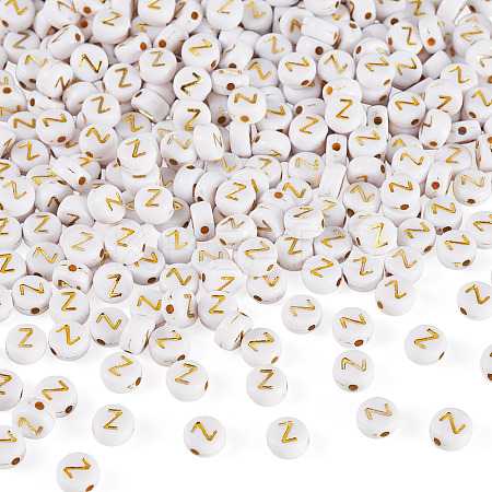 500Pcs Plating Acrylic Beads PACR-TADJ0001-01Z-1