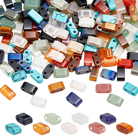180Pcs 9 Styles Natural & Synthetic Mixed Gemstone Beads G-ME0001-21-1