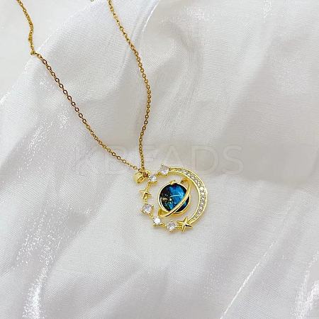 Zinc Alloy Crystal Rhinestone Pendant Necklaces WGBD940-01-1