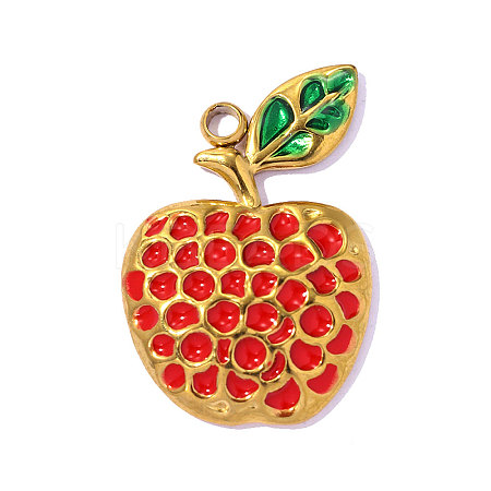 304 Stainless Steel Enamel Pendants STAS-OY017-34G-1