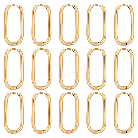 16Pcs Ion Plating(IP) 304 Stainless Steel Hoop Earrings for Women EJEW-UN0003-01-1