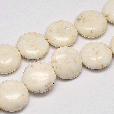 Lentils Natural Magnesite Beads Strands G-M138-07-1