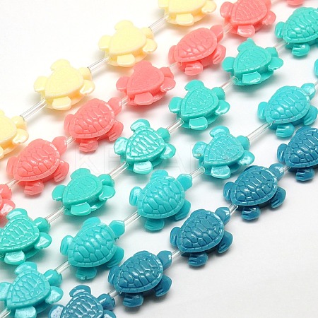 Synthetic Coral Beads Strands CORA-L020-D-M-1
