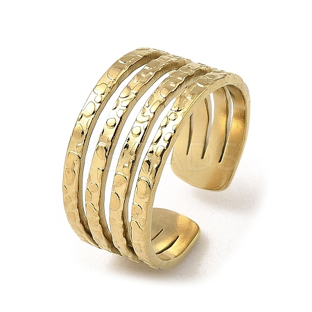304 Stainless Steel Open Cuff Rings RJEW-Z018-33G-1