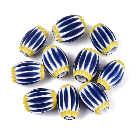 Handmade Millefiori Glass Barrel Beads LA-N002-23A-1