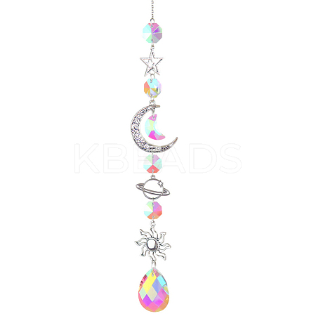 1Pc Iron Big Pendant Decorations DJEW-CN0001-37A-1
