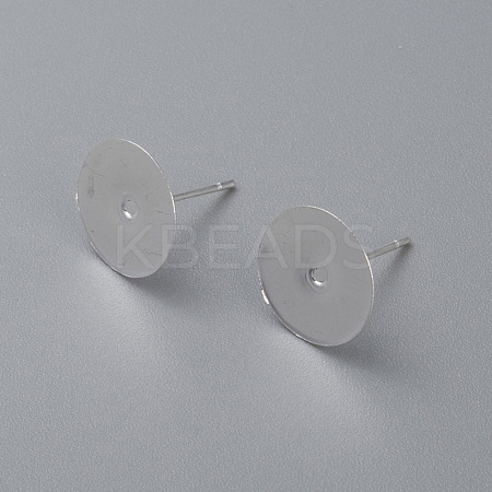 304 Stainless Steel Stud Earring Findings STAS-H436-24S-12mm-1