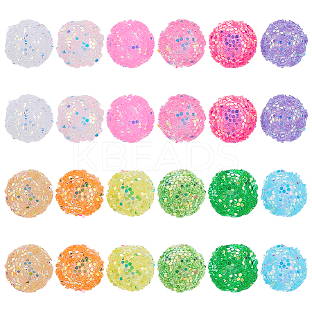 24Pcs 12 Colors Opaque Acrylic Beads FIND-PH0027-61-1