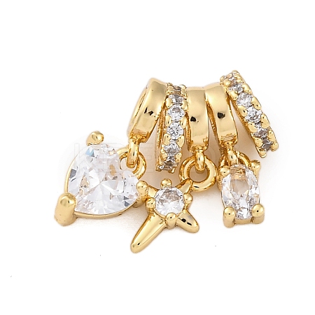 Brass Micro Pave Cubic Zirconia Pendants LS-KK-P289-03G-1