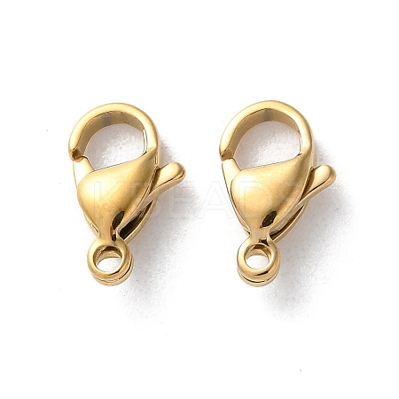 304 Stainless Steel Lobster Claw Clasps X-STAS-V007-01C-G-1