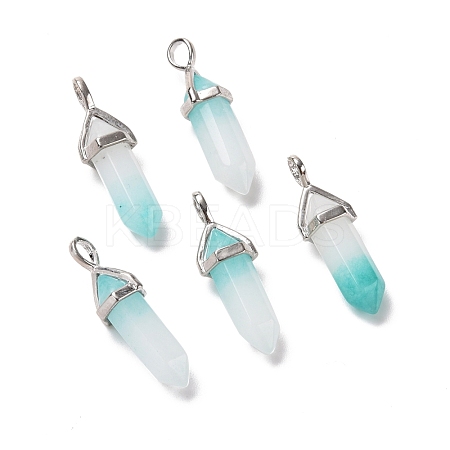 Natural White Jade Pointed Pendants G-K329-31P-1