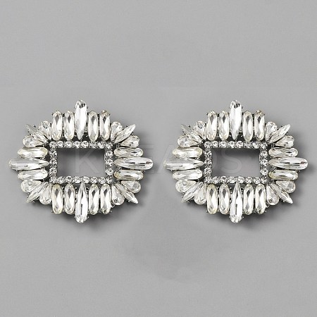 Alloy Crystal Rhinestone Shoe Decoration AJEW-WH0317-84P-1