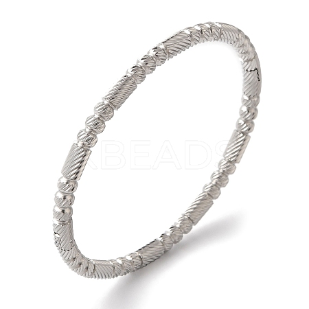 Non-Tarnish Texture 304 Stainless Steel Bangles for Women BJEW-K252-02P-1