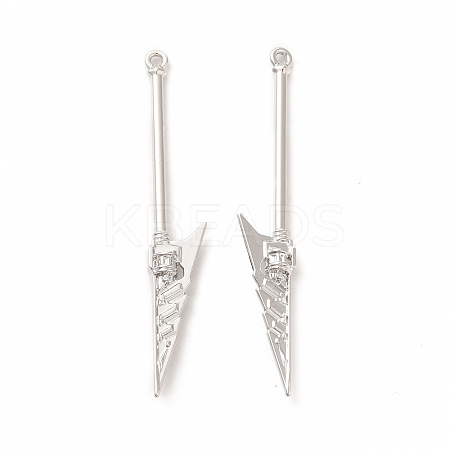 Rack Plating Alloy Big Pendants PALLOY-E025-10P-1