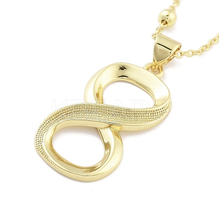 Brass Pendants Necklace NJEW-B101-02G-01-1