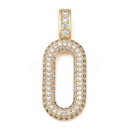 Brass Micro Pave Cubic Zirconia Pendants KK-K413-07G-1