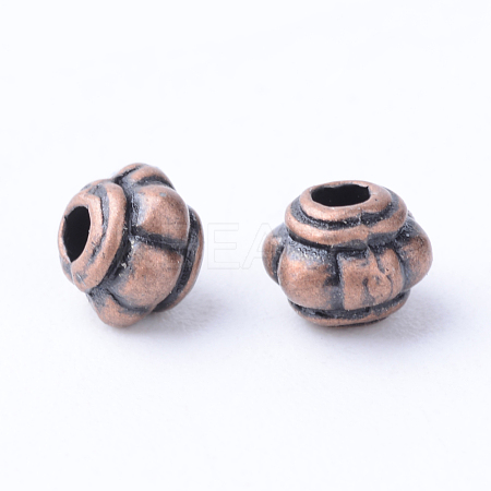 Tibetan Style Alloy Spacer Beads TIBE-Q063-69R-NR-1