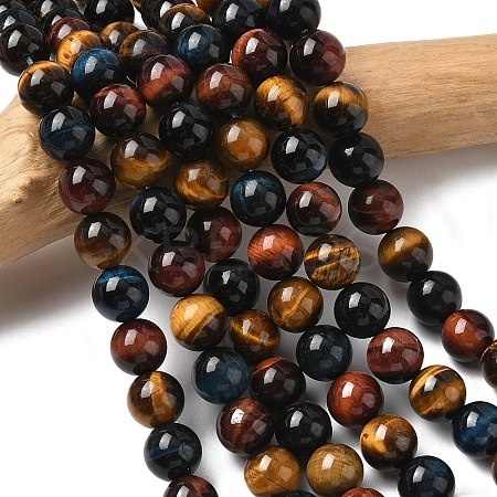 Natural Tiger Eye Beads Strands G-F173-14-10mm-1