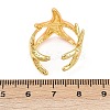 Brass Enamel Adjustable Cuff Rings for Women RJEW-G357-01A-5