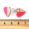 Resin & Wood Stud Earrings EJEW-N017-002A-5